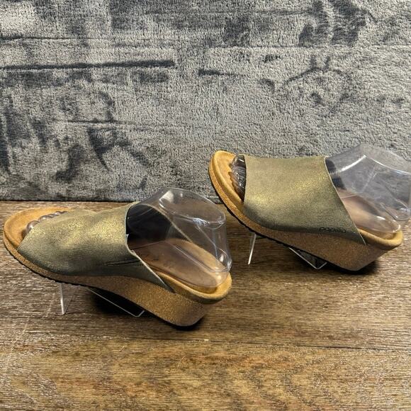 Papillio by Birkenstock Namica wedge sandal in washed metallic suede Women’s 38 - Picture 4 of 9